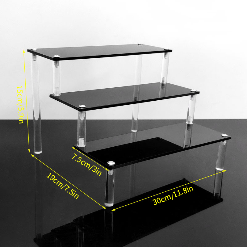 Acrylic Display Stand Fragrance Stand Jewelry Ladder Shelf Hand-made Figure Stand Organizer Rack Blind Box Perfume Model Holder: VIOLET/紫罗兰