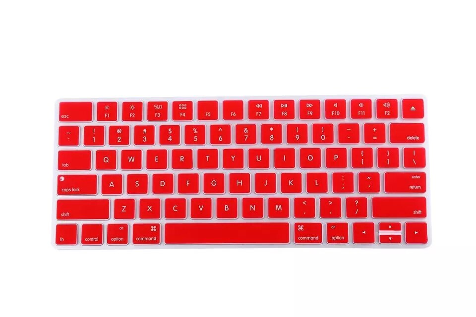 Silikone desktop pc magic keyboard cover skin til apple magic keyboard 2 trådløs genopladelig us version nyeste model): Rød