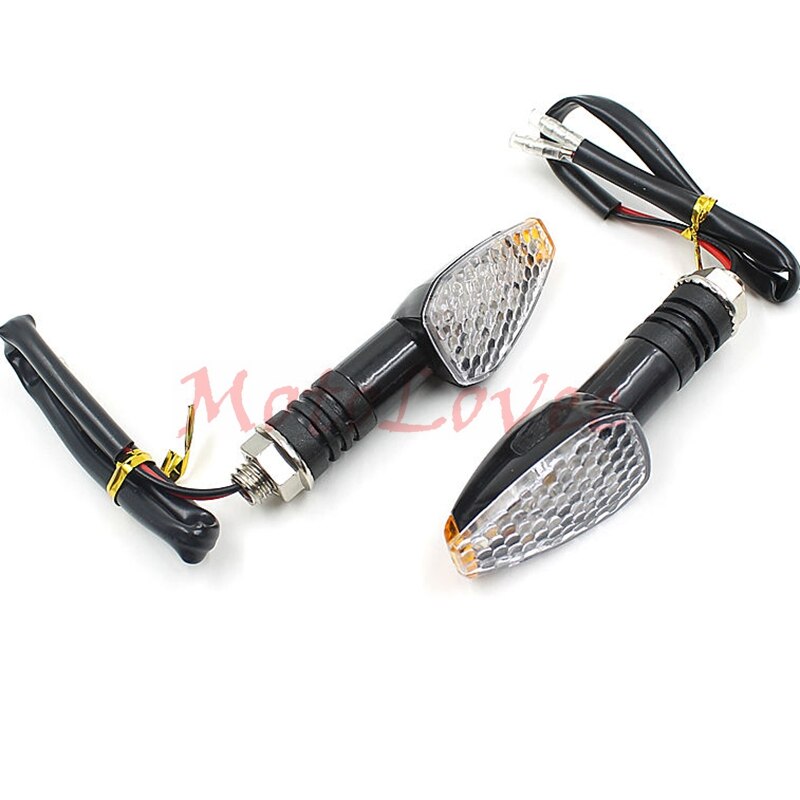 Clignotants Moto LED Universels - 2 Pièces Forme L - 12V IPX66 - Bleu & Jaune