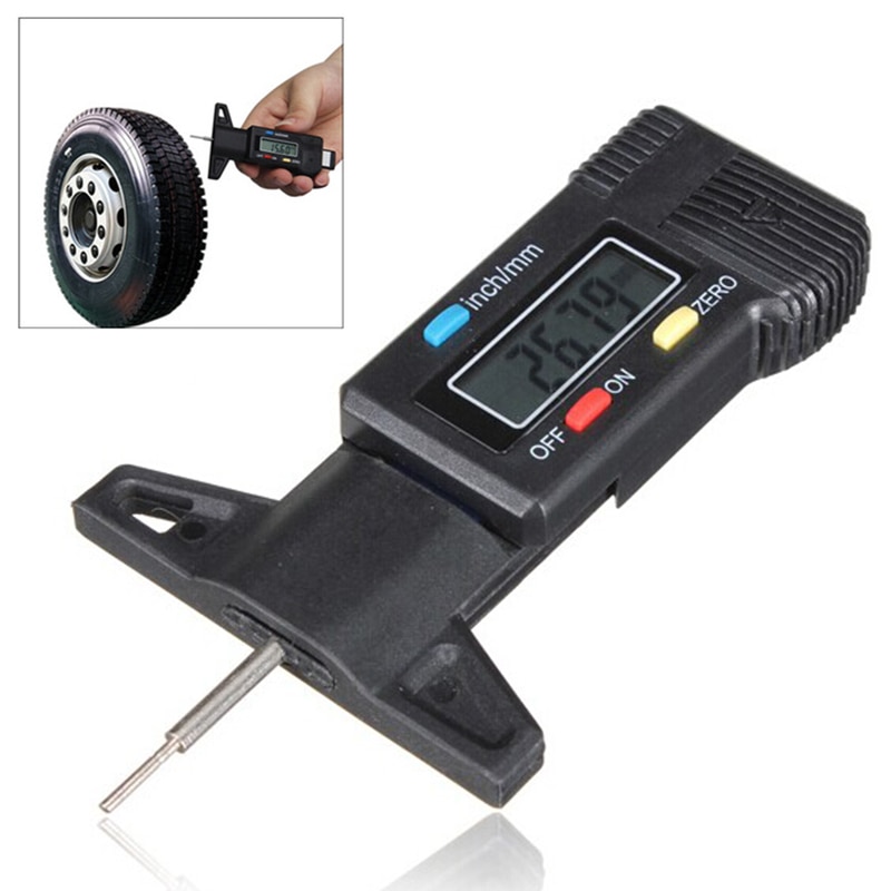 Medidor Digital de profundidad del neumático para coche, 0-25mm, indicador de Color, herramienta de diagnóstico de rueda automática, medidor, accesorios para neumáticos de mano