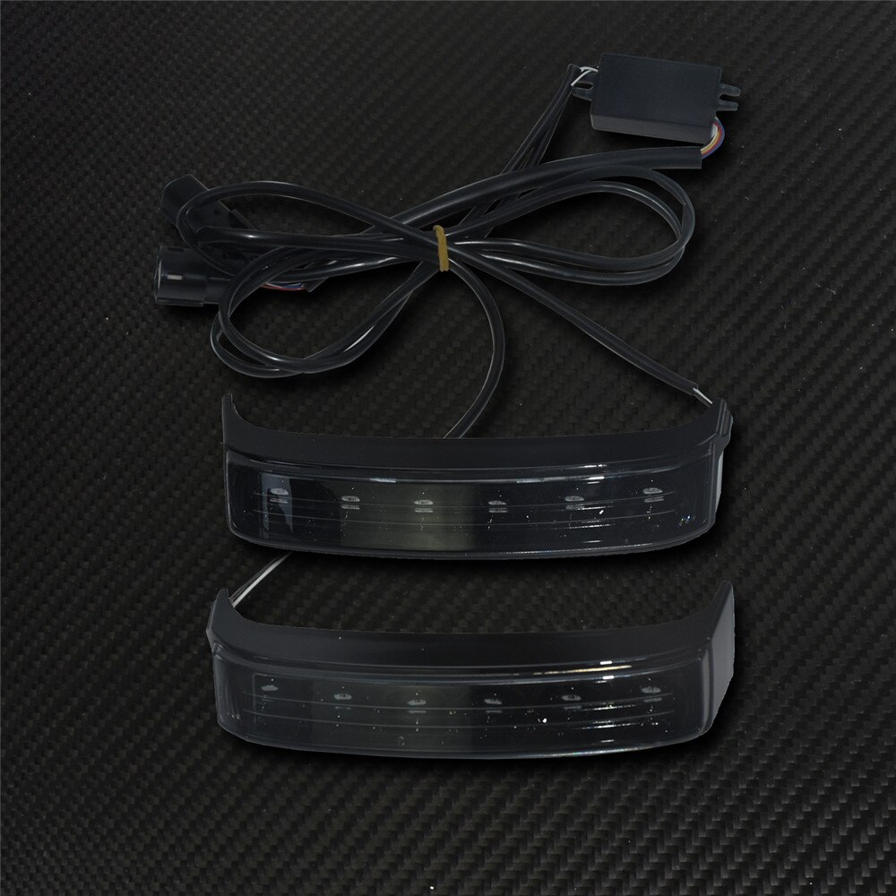 Bolsa para SILLÍN de motocicleta, luces intermitentes traseras, luz trasera LED de freno, luz trasera para Harley Touring RoadKing FLHR FLHT FLHX: Tail Turn Signal  C