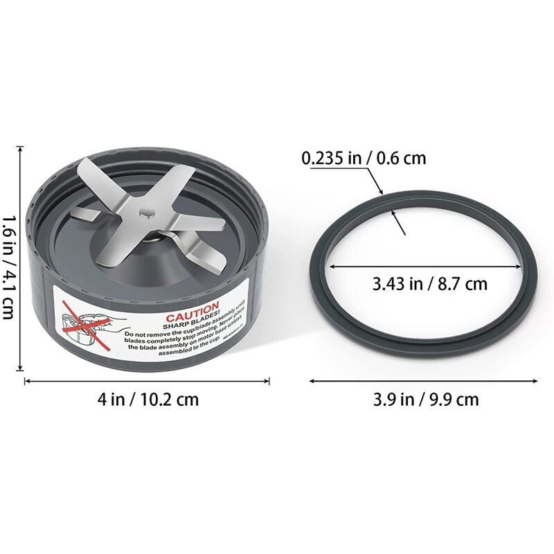 Piezas de Repuesto aptas para Nutribullet, Extractor de repuesto de 600 vatios, 900 vatios, cuchilla para licuadora, accesorios para tazas