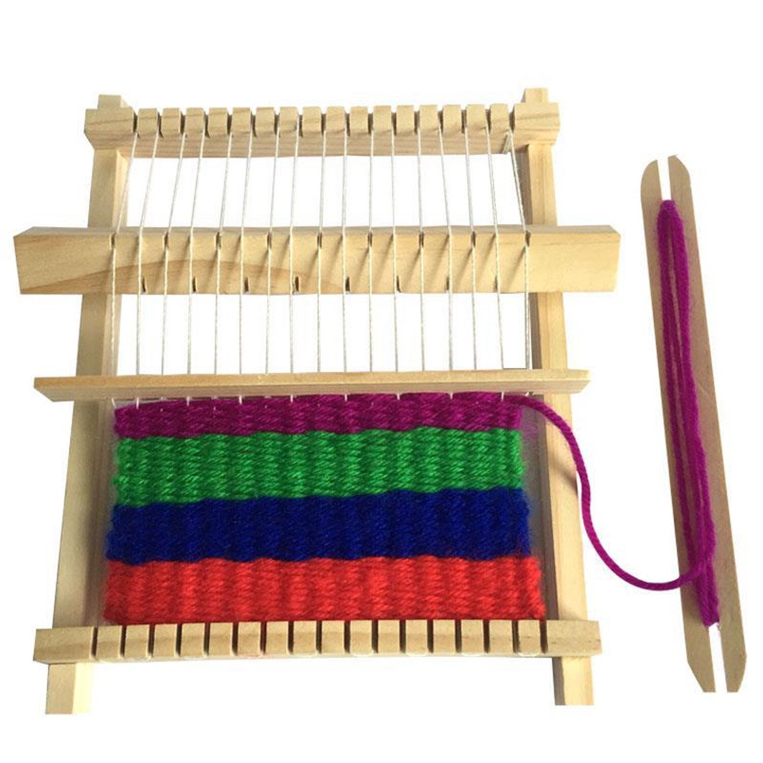 Houten Weefgetouw Frame Kit Diy Weeft Machine Ambachten Levert Educatief Breien Speelgoed Voor Kids Kinderen Peuter