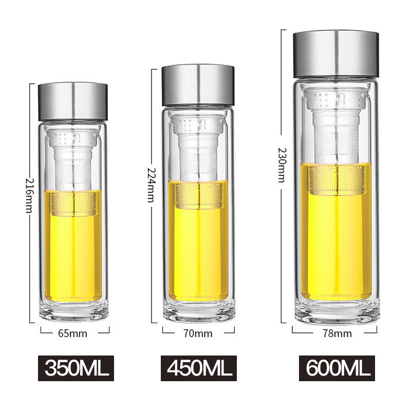 Smart Glass Water Bottles Digital Temperature Display Thermal Water Cup Drinkware Waterbottle Vacuum Bottle 350ML 450ML