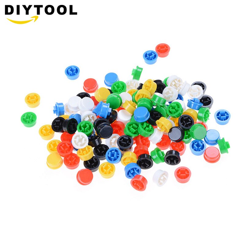 140Pcs Round Tactile Button Caps Kits 9.58*5.1mm for 12*12*7.3mm Micro Tact Switch For Arduino
