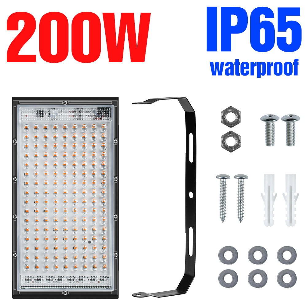 LED-Wachstumslicht, volles Spektrum, Gewächshauszelt, Wachstumsbox, Blumensamen, Gemüse, Hydrokultur-Anbau, Pflanzenlampe, 25 W, 50 W, 100 W, 200 W: Grün / EU