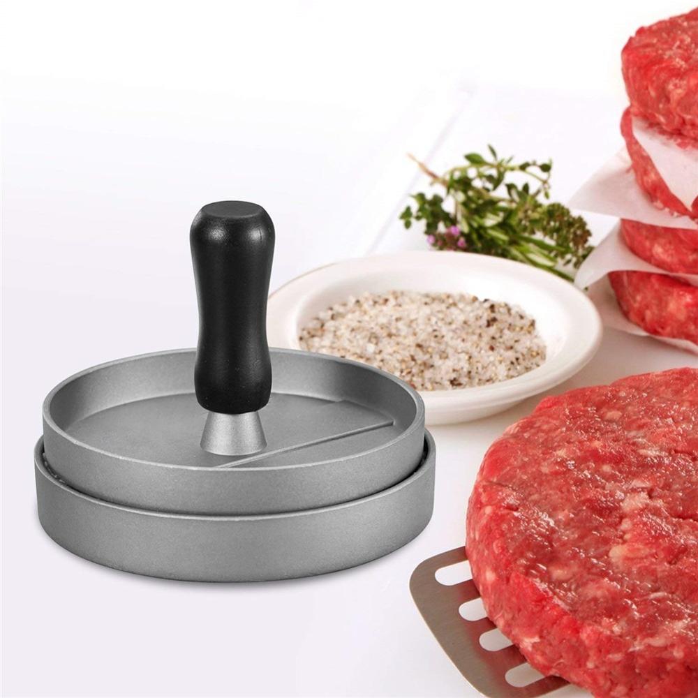 Aluminiumslegering hamburger trykk rund hamburger kjøtt biff stekt grille burger trykk patty maker form kjøkkenverktøy