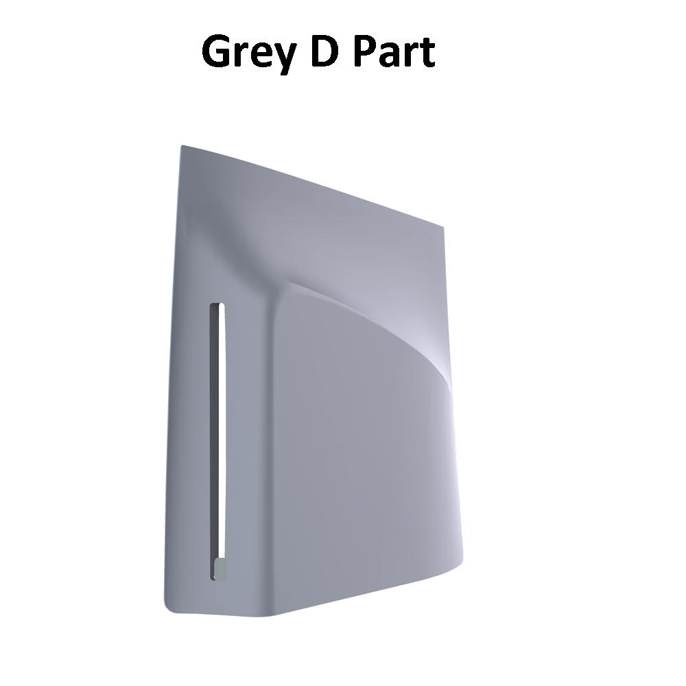 Plaque frontale de remplacement pour PS5 Pro PS5, boîtier mince, coque latérale anti-poussière pour accessoires de Console PS5 Slim/Pro: GRIS