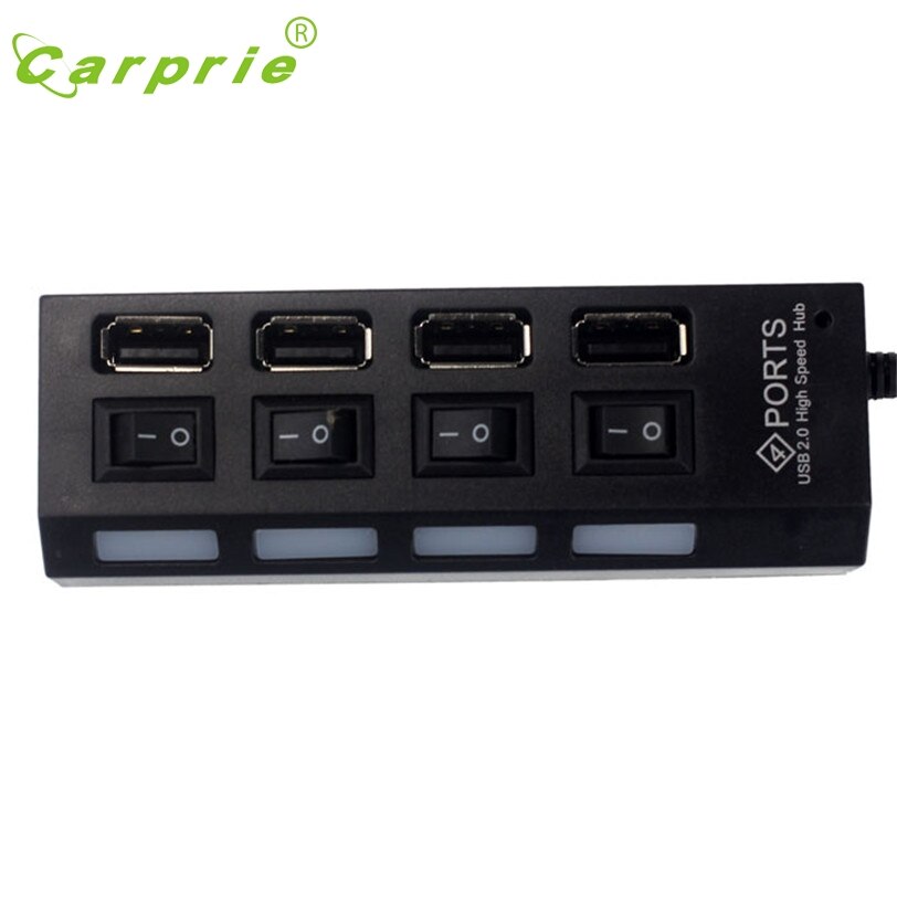 CARPRIE LED Hub USB 2.0 4 Port Power On/Off Switch... – Grandado