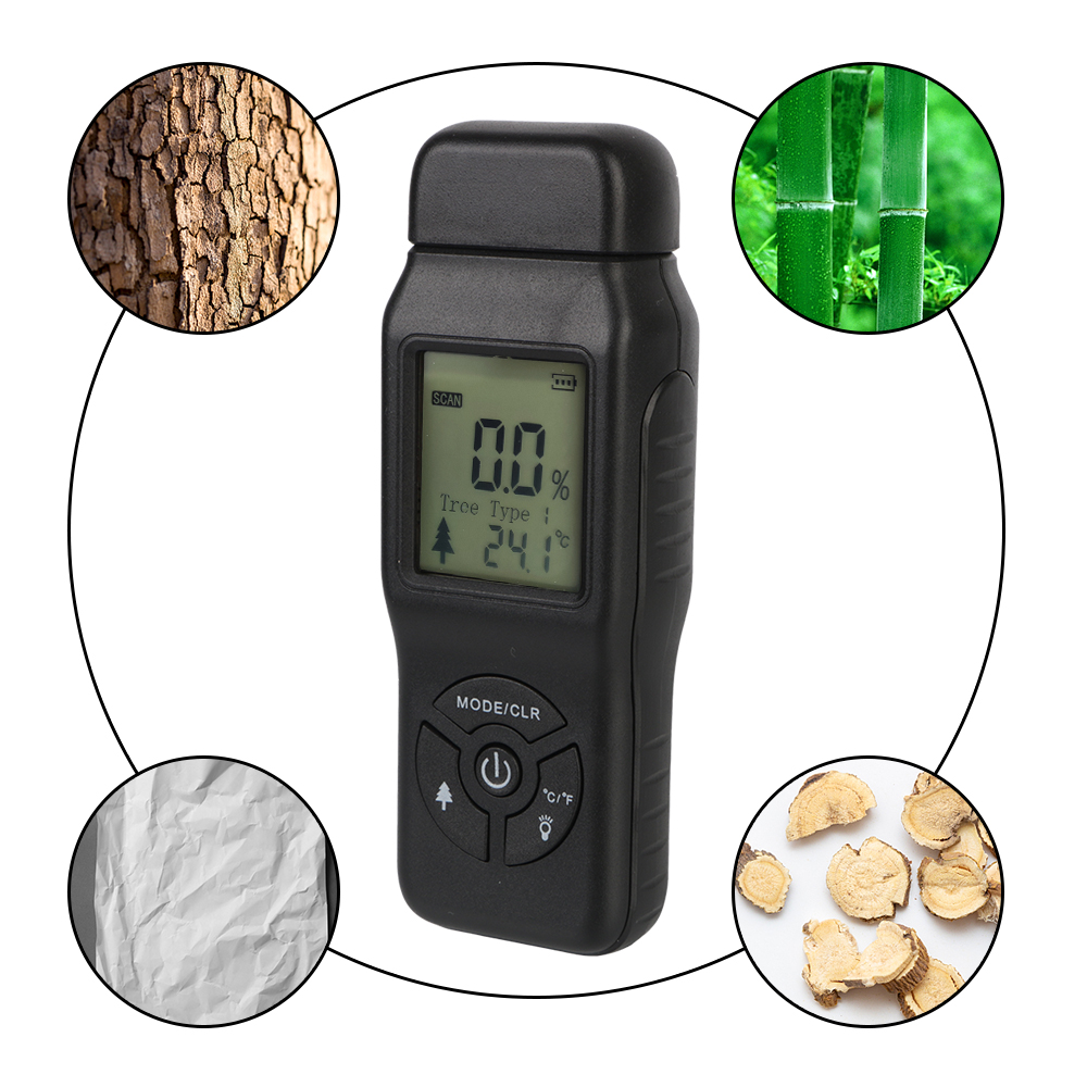 Timber Damp Detector Mini LCD Display Measuring tools Two Pins Hygrometer Wood Humidity Tester Digital Wood Moisture Meter