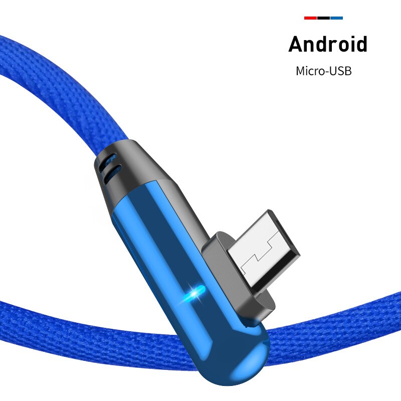 CÂBLE MICRO USB COUDÉ 90° - Charge Rapide & Données Pour Android, Huawei, Tablettes