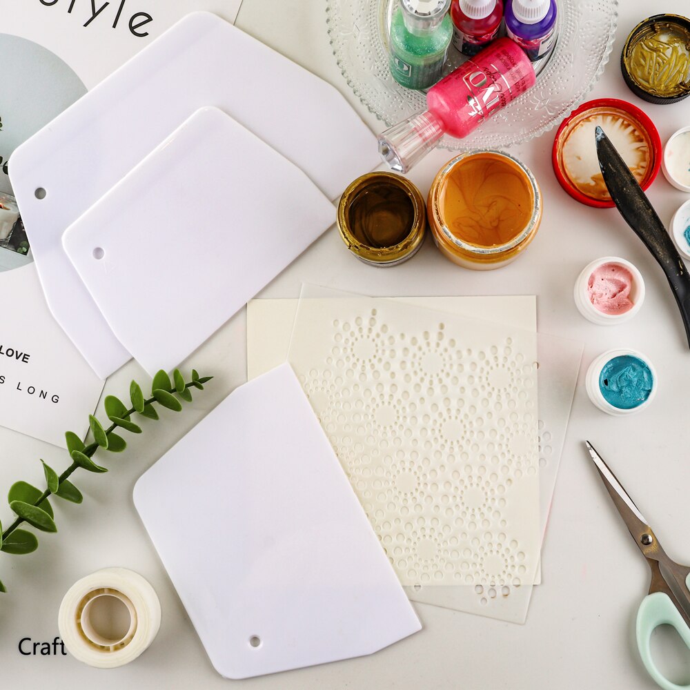 Grattoir artisanal polyvalent 3 tailles pour gratter les Gels et épandage de la Mousse, outils à main utiles