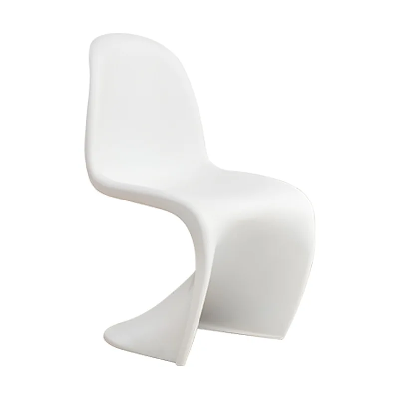 Luksusmøbeltilbehør spisestuestole sæt luksus moderne biblioteksmøbler plastikstol postmoderne salon styling: Hvid