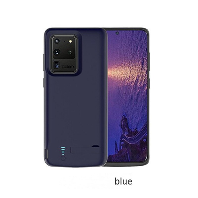 KQJYS Power Bank Battery Charging Cover For Samsung Galaxy S20 S20 Plus S20 Ultra 5G Battery Case Wireless Battery Charger Case: Blue  for S20