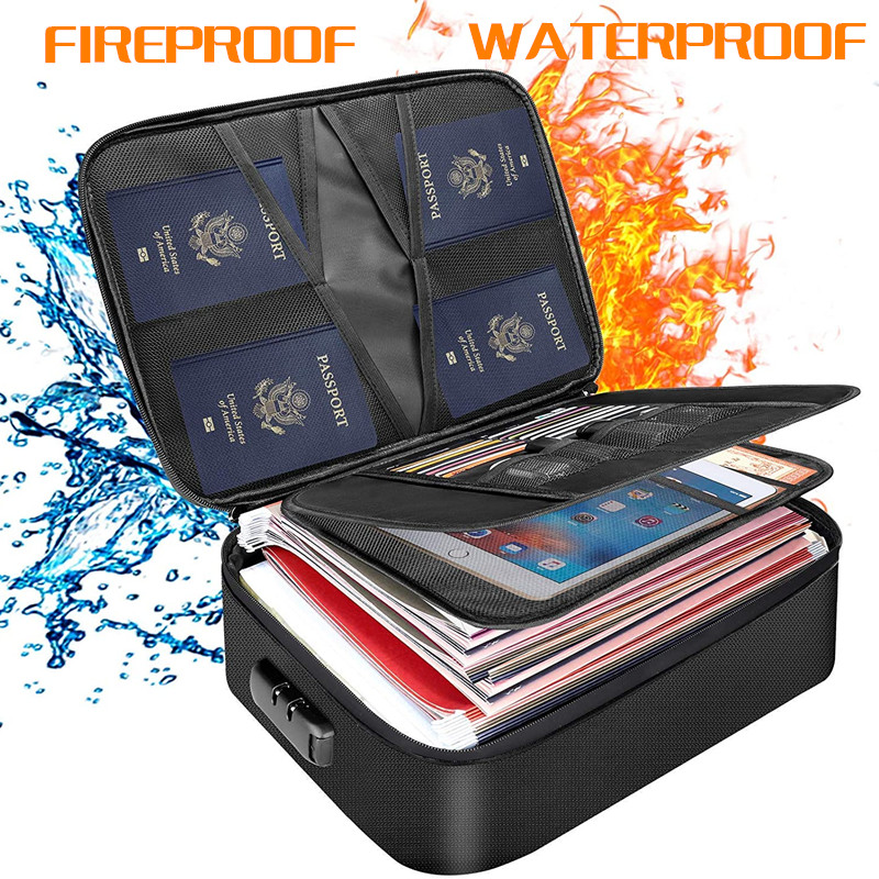 Praktyczne ognioodporne teczki na dokumenty biurowe ważne materiały torba robić przechowywania dokumentów wodoodporna koperta Organizer biżuterii etui