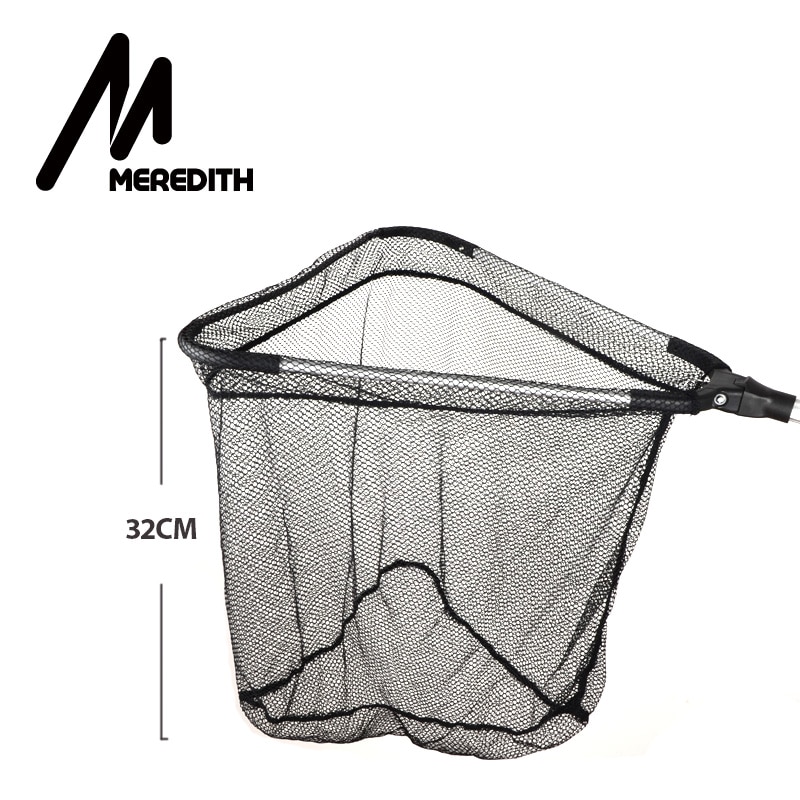 Meredith 90cm dobrável rede de pesca retrátil telescópica pólo liga alumínio super grande dobrável pouso net