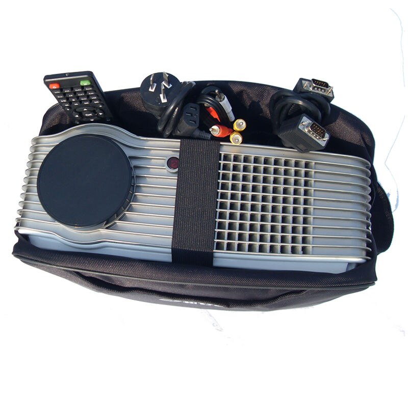Bolso para proyector de tela portátil, bolsa de almacenamiento duradera de tela, multifunción, color negro, para proyectar películas, cine en casa