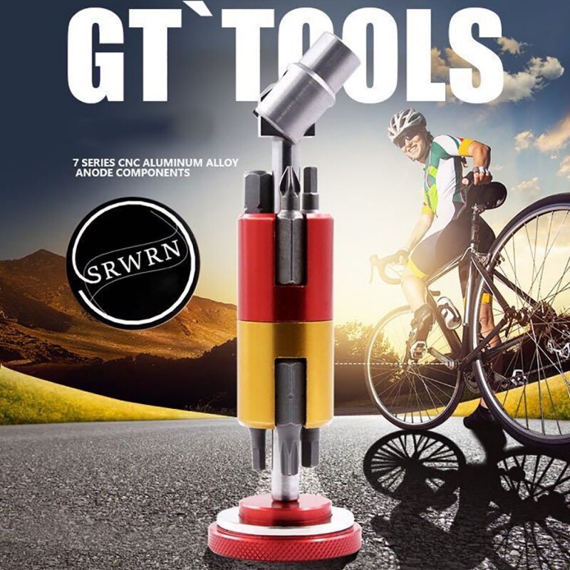 Bicycle Invisible Chain Cutter Repair Tool Set Multi Portable Kit Hexagon Screwdriver Crank T25 Wrench Chain Rivet Mountain