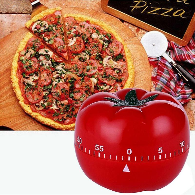 Temporizador con forma de tomate para cocina, productos creativos con recordatorio mecánico, cuenta atrás, alarma, E3N6, 1-60min, 360 grados, novedad