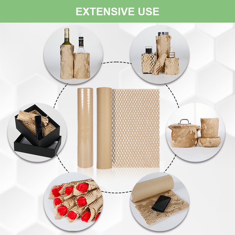 Brown Kraft Paper Roll Tissue Paper For Wrapping Material Wedding Birthday Party Art Craft Handmade Honeycomb Packaging Papers