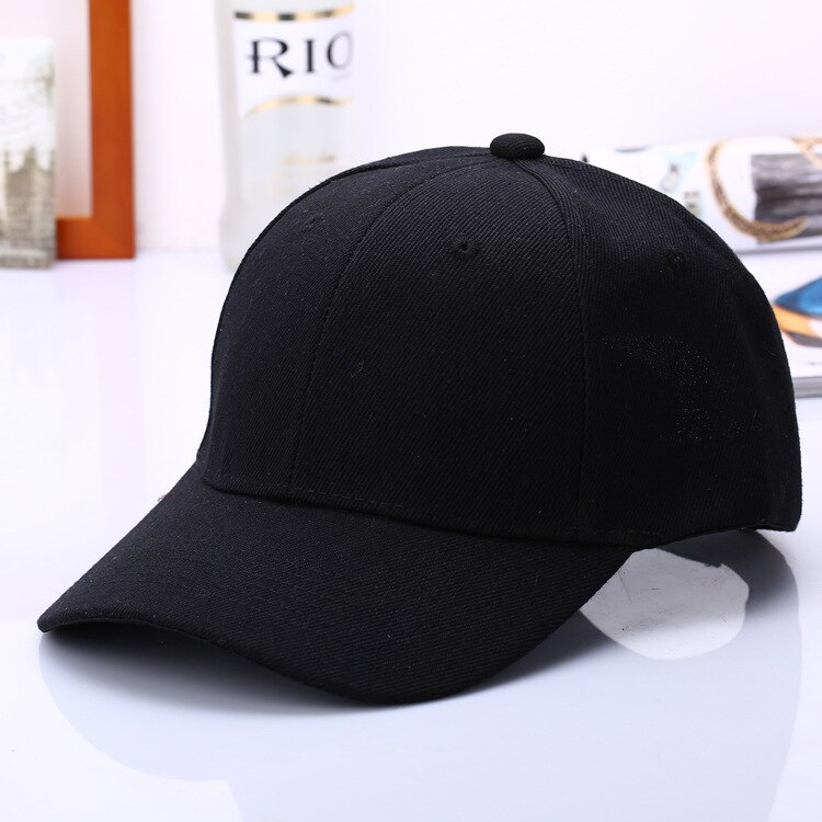 Black Cap Solid Color Baseball Cap Snapback Caps Casquette Hats Fitted Casual Gorras Hip Hop Dad Hats For Men Women Unisex: black