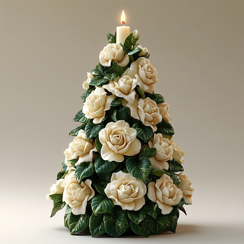 2026 Neue Weihnachtsbaum-Duftkerzen-Silikonform zum Selbermachen, diffundiert Gips-Schleifmittel, grenzüberschreitende Vorweisung
