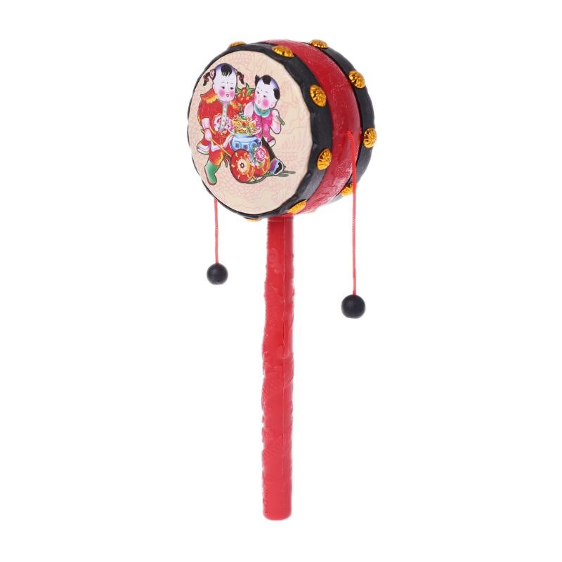 Spin hochet tambour singe tambour chinois enfant jouet Q22D