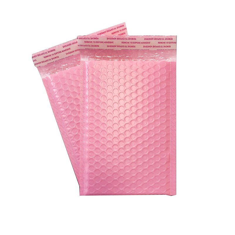 50pcs Express Packing Bag Bubble Envelope Pink Mail Envelope Lined Polymail Bag Self-sealing Book and Magazine Packing Bag