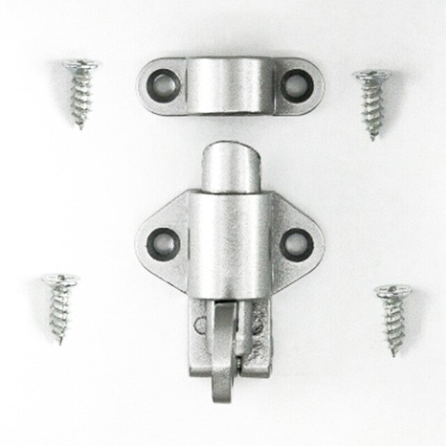 1Pc Door Latch Aluminium Alloy Sprung Attic Loft Ceiling Hatch Lock Catch PUll Ring Spring Bounce Door Bolt Aluminum: Sliver