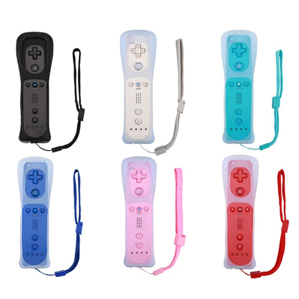 Wireless Remote Control For Wii Built-in Motion Plus Gamepad With Silicone Case Motion Sensor