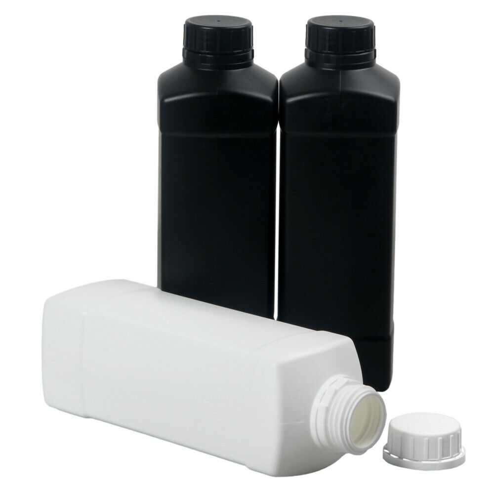Mørkt rum 1000cc mørkerum kemisk fremkalder opbevaringsflasker plast 1l filmbehandling 1000ml sort og hvid farve