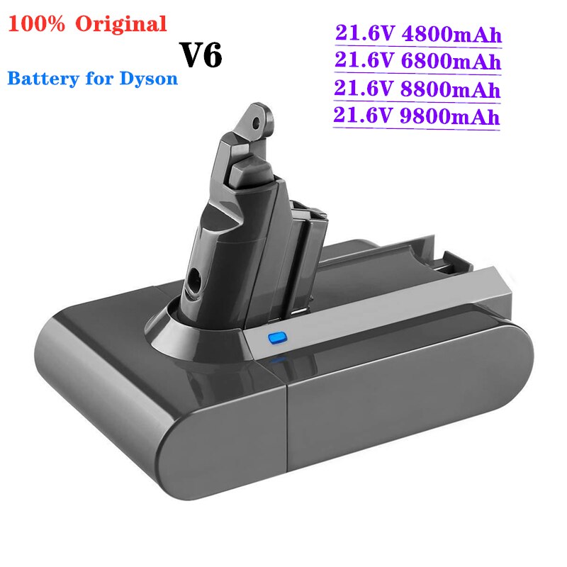 Batería de iones de litio para aspiradora Dyson V6, V, 21,6 mAh, DC58, DC59, DC61, DC62, SV09, SV07, SV03, SV04, SV06, SV05, novedad de 9800