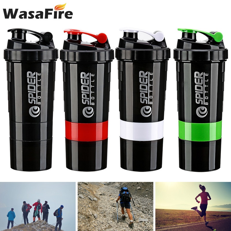 500ml copo de água plástico portátil copo copo de água esportes garrafa de água proteína shaker viagem ao ar livre portátil leakproof drinkware plástico