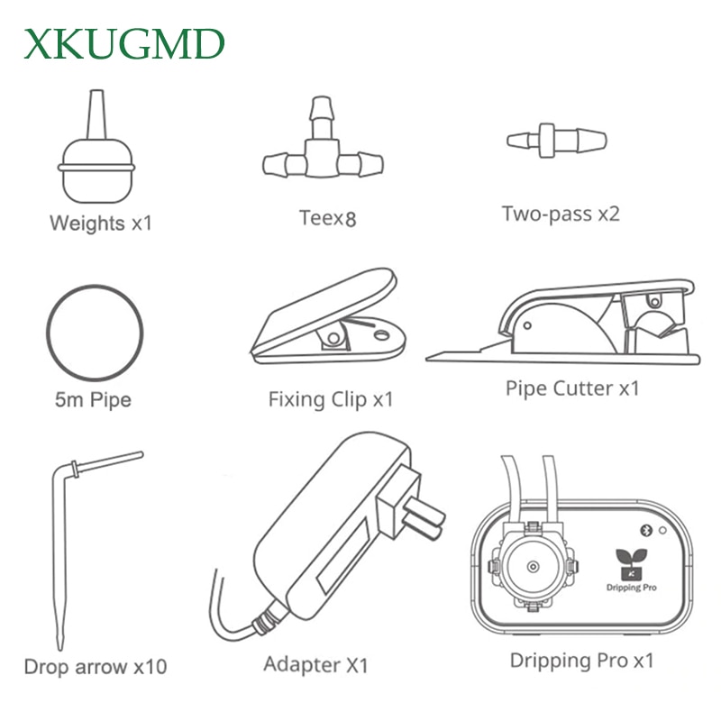 Mobile Phone Control Intelligent Garden Automatic Watering Flower Device Succulents Drip Irrigation Tool Water Pump Timer System