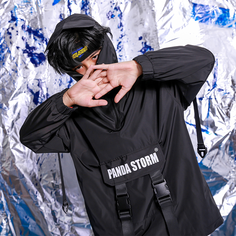 Veste de Charge de vent noir pour enfants costume Hip-hop garçons salle de bal robe de danse Hip Hop Costumes de danse de Jazz tenue de danse de rue DQS3815