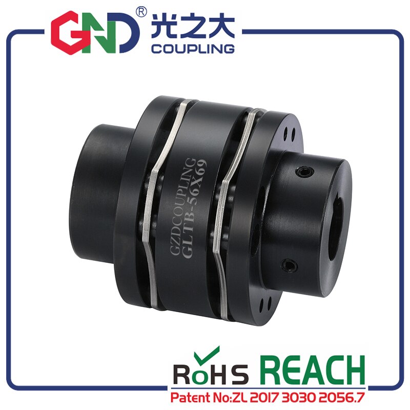 Steel coupling 45# flexible 8 screws double diaphragms zero backlash key nut fit for step motor high rigid coupler