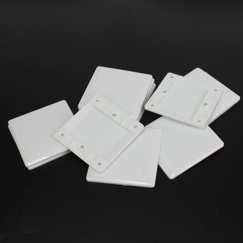 10pcs Type 86 Electric Wall Switch Socket Blank Cover Panel White ABS Outlet Cover Plate