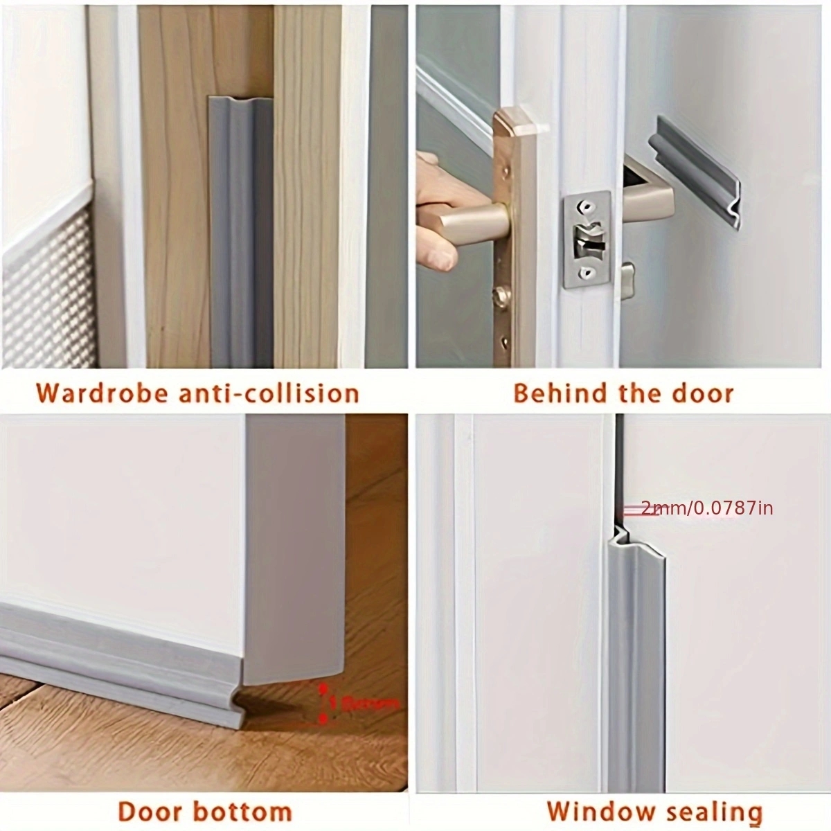 Striscia sigillante per fessure per finestre, spellatura autoadesiva resistente alle intemperie per porte e finestre, striscia sigillante insonorizzata per finestre