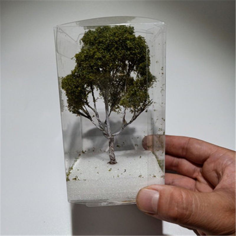 Schaal Architectonisch Model Bomen Railroad Layout Tuin Landschap Landschap Miniaturen Tree Building Kits Speelgoed Voor Kinderen: TS002 12cm