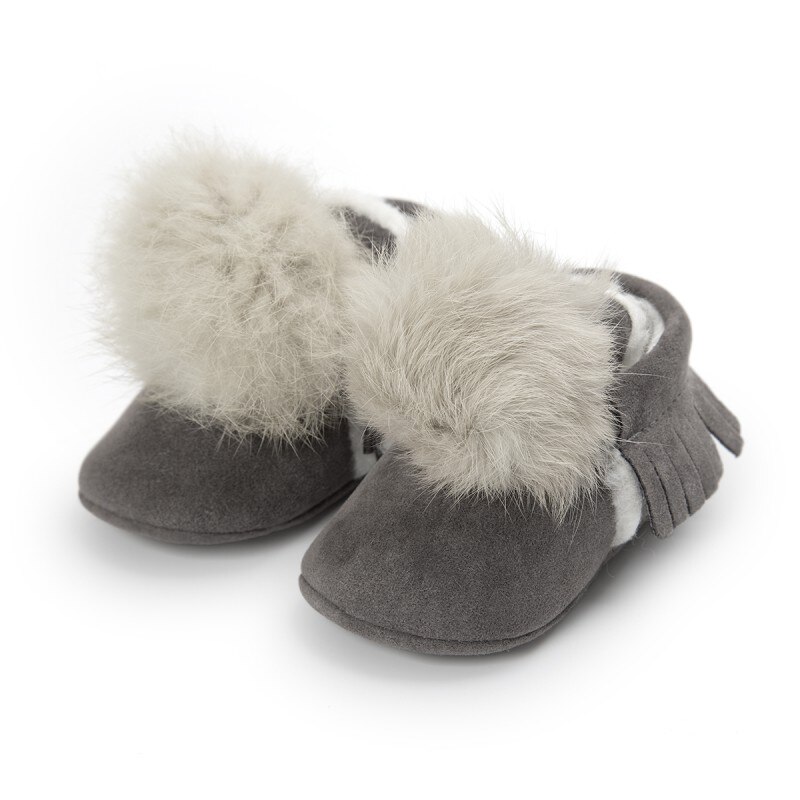 Winter Baby Kids Jongen Meisje Peuter Kwastje Crib Soft Booties 0-18 M: DH / 2