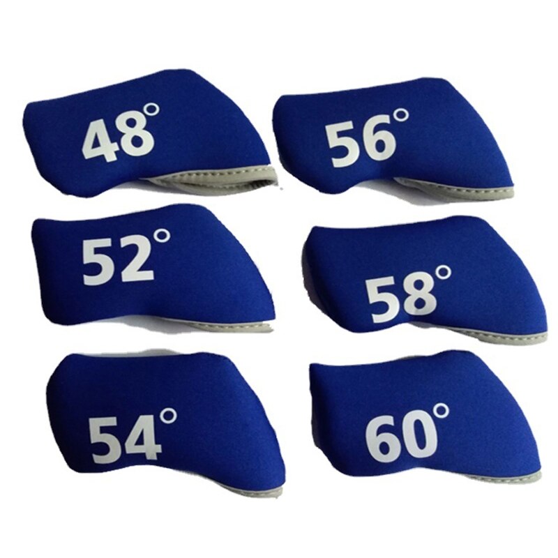 6Pcs Golf Club Covers Synthetic Neoprene Deluxe Golf Sand Wedge Head Covers Golf Headcovers for Main Golf Putter Clubs