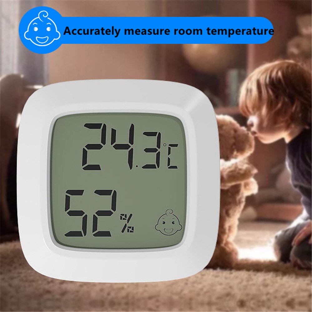 Mini Thermometer Hygrometer Indoor Desktop Wall Mounted Temperature Humidity Meter Home Temperature Measuring Tool with Magnet