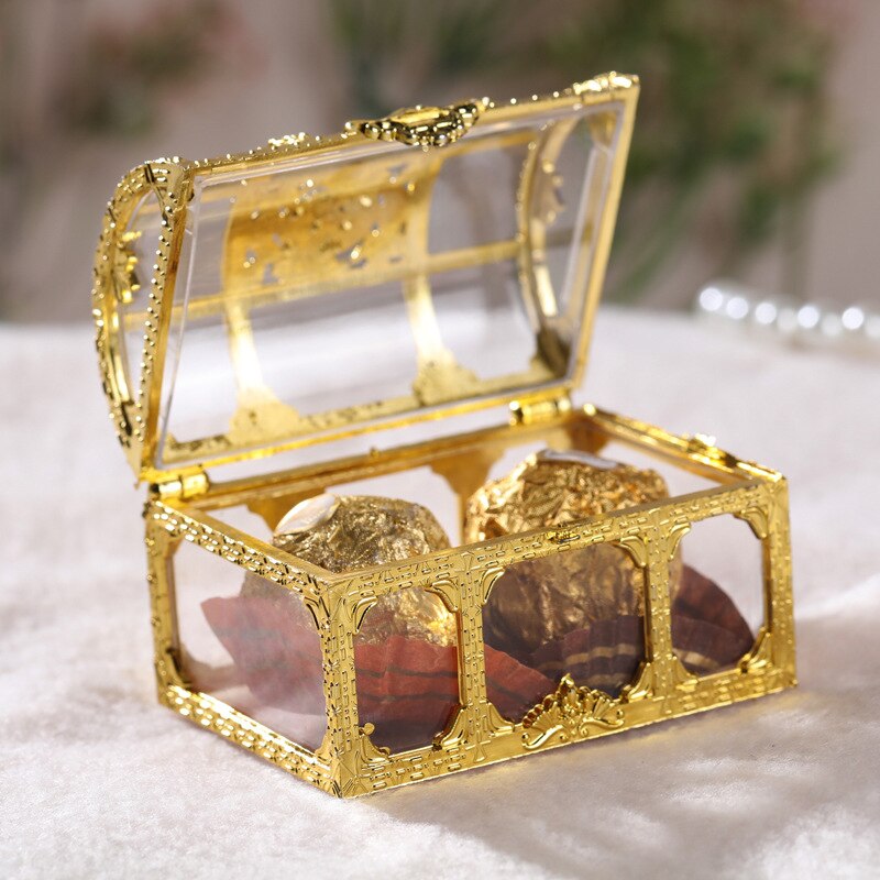 Coffre au trésor pour bonbonnière, coffret décoratif en chocolat, fournitures pour de mariage 11