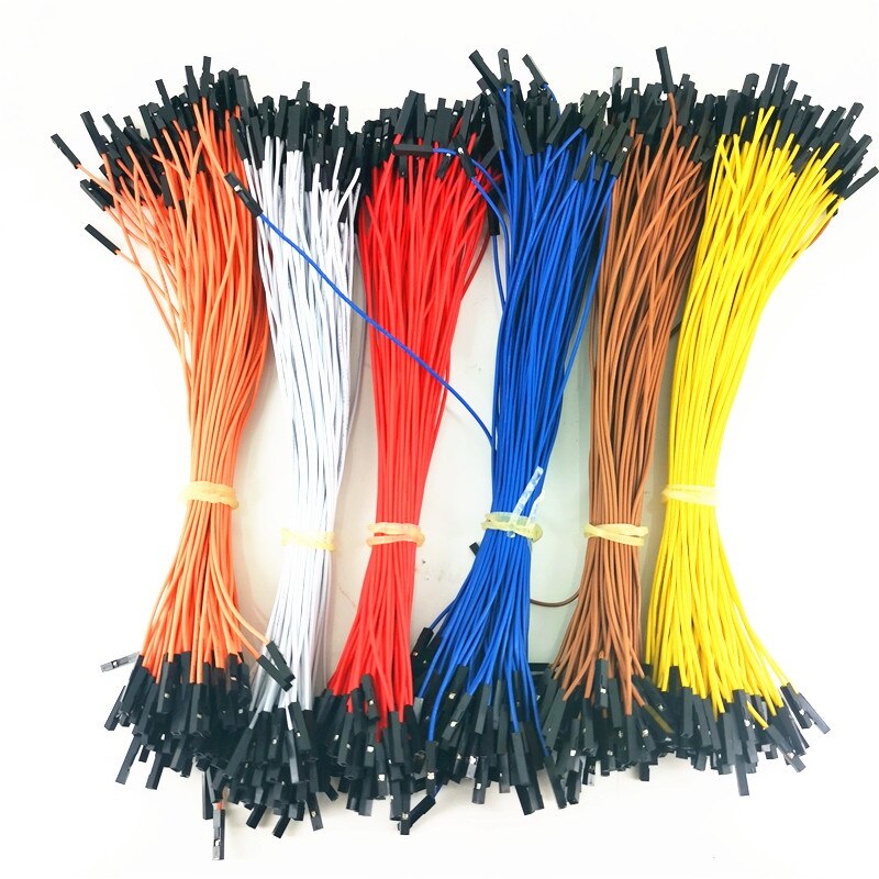 50pcs DIY Electronic Kit Breadboard Dupont Cable For Arduino 20cm 2.54mm Line Male Female Dupont Jumper Wire Cable 1P Connector: WHITE