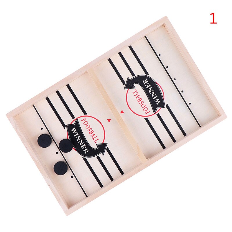 Crihovy Juego De Mesa Fast Sling Puck – Tablero De Madera Para 2 Jugadores, Rebote Rápido, Portátil Y Educativo (35x22x2.3cm)