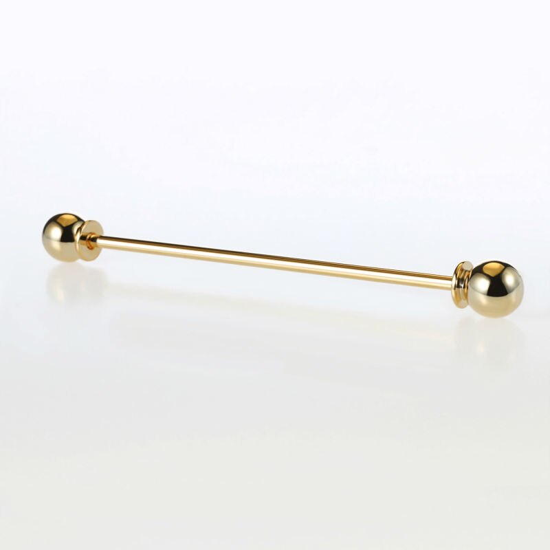 9 Stil herren Edelstahl Gold Kragen Pin 6cm Brosche Krawatte Kragen Pin Runde Kopf für dünne Krawatte Hemd Mit Kragen