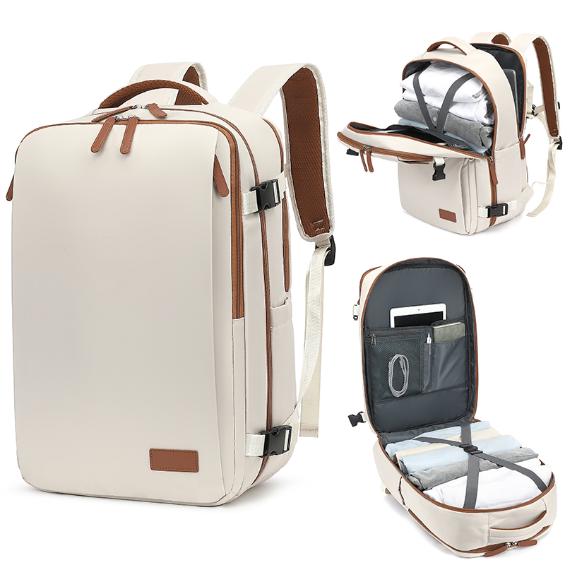 Mochila de viagem 40x20x30 cabine avião à prova dwaterproof água expansível weekender portátil com porta usb ryanair carry-on feminino masculino mochila