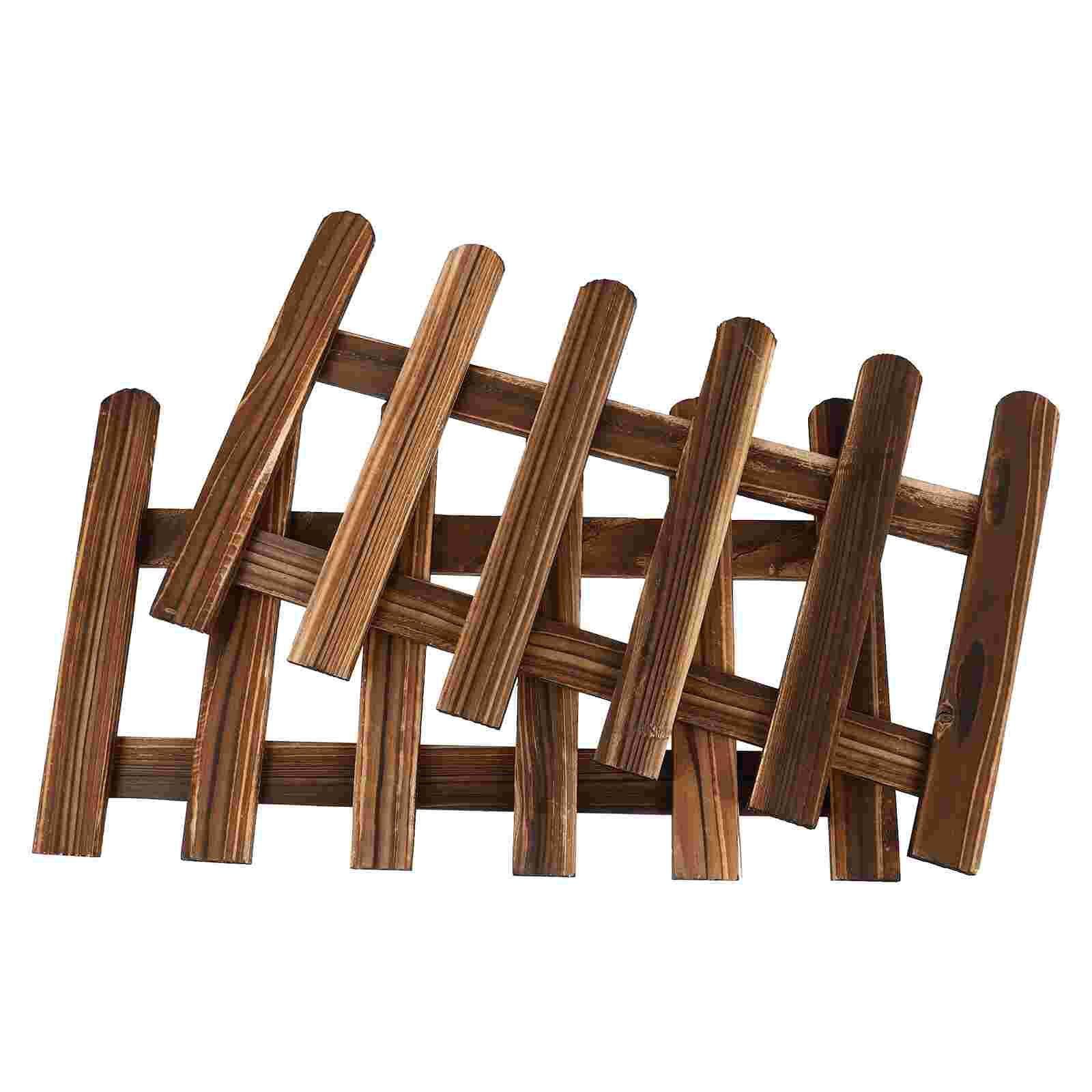 Valla de madera para exteriores, decoración de jardín para hacer uno mismo, 2 uds.