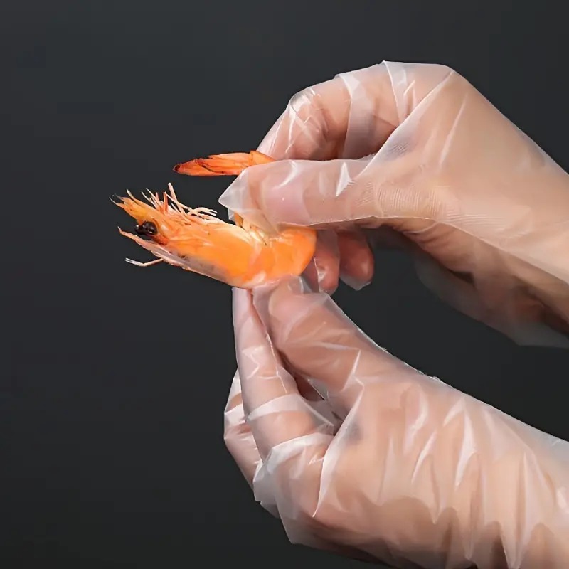 Guantes desechables de TPE para cocina, baño, restaurante, Camping, viajes, herramientas de limpieza del hogar impermeables a prueba de aceite, 100 Uds.