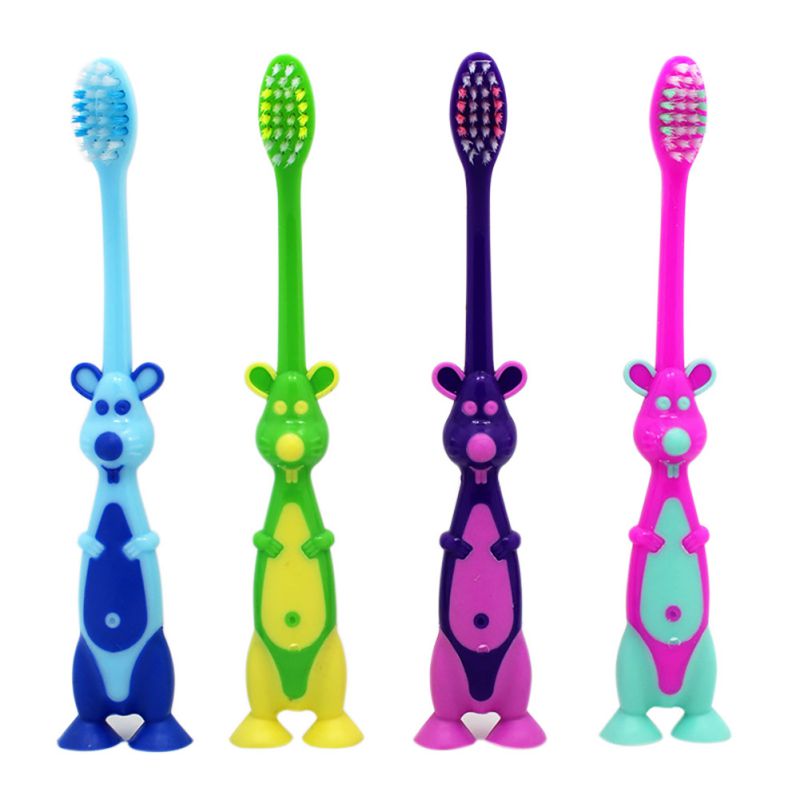 1pc Portable Baby Soft-bristled Toothbrush Cartoon Animal Shape Tooth Cleaner Baby Kids Training Dental Care Child Teeth Brushes